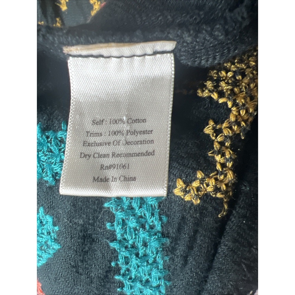 Johnny Was Sweater Kimono Embroidered Floral Cardigan VTG Duster Pockets Sz S - Picture 15 of 16